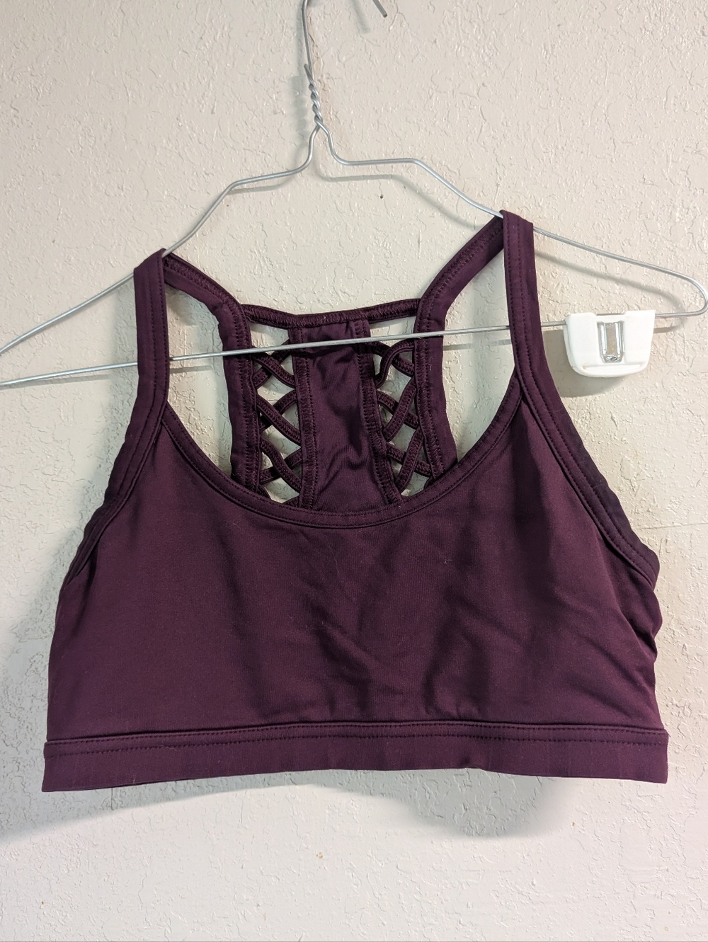 Women's Plum Strappy Back Sports Bra S Athleisure Indie Festival
